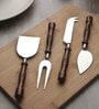 Hand-made Wooden Handles Stainless Steel Cheese Knives (Set of 4)
