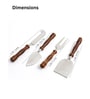 Hand-made Wooden Handles Stainless Steel Cheese Knives (Set of 4)