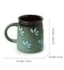 Bryson 400ml Green (Set of 2) Ceramic Coffee Mug