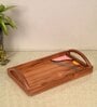 Handpainted Multicolor  Wood & Ceramic Tile (Set of 2) Serving Trays