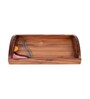 Handpainted Multicolor  Wood & Ceramic Tile (Set of 2) Serving Trays
