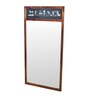 Black Teak Wood Wall Mirror
