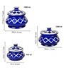 Hand Painted Ceramic Handi Set With Lid Set of 3