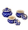 Hand Painted Ceramic Handi Set With Lid Set of 3