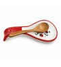 Red Hand-Painted Ceramic Spoon Rest