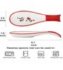 Red Hand-Painted Ceramic Spoon Rest