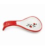 Red Hand-Painted Ceramic Spoon Rest