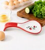 Red Hand-Painted Ceramic Spoon Rest