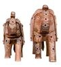 Hand Painted Elephant (Set Of 2) Engineered Wood Animal Figurine