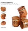 Hand Painted Warli Terracotta Tumblers (Set of 4)
