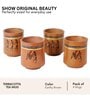 Hand Painted Warli Terracotta Tumblers (Set of 4)