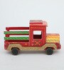 Hand Painted Wooden Mini Truck Tall With Storage Box