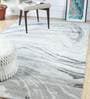 Grey Abstract Wool 5 ft x 7 ft Hand Tufted Carpet