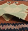 Brown Wool & Cotton Hand Woven 5 X 6 Feet Dhurrie