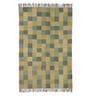 Yellow Wool & Jute Hand Woven 3 X 6 Feet Dhurrie