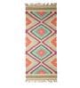 Multicolor Wool & Jute Hand Woven 3 X 7 Feet Dhurrie