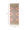 Multicolor Wool & Jute Hand Woven 3 X 7 Feet Dhurrie