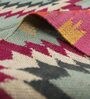 Multicolor Wool & Jute Hand Woven 3 X 7 Feet Dhurrie