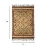 Brown Wool & Jute Hand Woven 4 X 6 Feet Dhurrie