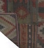 Multicolor Wool & Jute Hand Woven 5 X 7 Feet Dhurrie