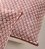 Handblock Printed Cotton Geometric Pattern Maroon and Black (18x18inches) Cushion Covers