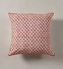 Handblock Printed Cotton Unique Maroon and Black Pattern (18x18inches) Cushion Covers