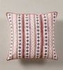 Handblock Printed Cotton Unique Maroon and Black Pattern (18x18inches) Cushion Covers