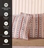 Handblock Printed Cotton Unique Maroon and Black Pattern Set of 4 (18x18inches) Cushion Covers