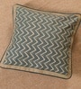 Handblock printed Pure Cotton Ivory Maroon and Navy Blue Set of 3 (16x16inches) Cushion Cover
