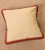 Handblock printed Pure Cotton Ivory Maroon and Navy Blue Set of 3 (16x16inches) Cushion Cover