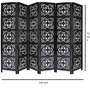 Abstract Jali Brown Wood Divider Panel