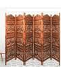 Elephants  Brown Wood Divider Panel