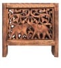 Elephants  Brown Wood Divider Panel
