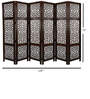 Abstract Maze Jali Brown Wood Divider Panel