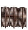 Parallel Strips Brown Wood Divider Panel