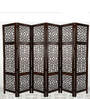 Abstract Maze Jali Brown Wood Divider Panel