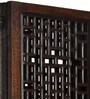 Abstract Maze Jali Brown Wood Divider Panel
