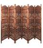 Elephants  Brown Wood Divider Panel