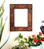 Engineered Wood Copper Finish Hand carved (Handpainted) Jharokha