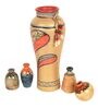 Handcrafted (Set Of 5) Multicolour Terracotta & Jute Table Vase