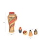 Handcrafted (Set Of 5) Multicolour Terracotta & Jute Table Vase