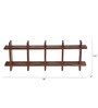 Handcrafted (Set Of 9) Wood & Terracotta Wall Shelf With Vase