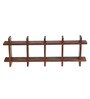Handcrafted (Set Of 9) Wood & Terracotta Wall Shelf With Vase