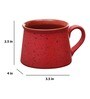 Handcrafted 200ml Red Ceramic (Set of 6) Tea Cups