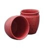 HandCrafted 200ml Red (Set of 6) Ceramic Tea Khullad
