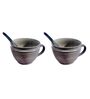 Handcrafted 300ml (Set of 2) Stoneware Soup Bowl with Spoon