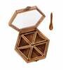Handcrafted 6 Compartment Mango Wood Spice Box