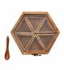 Handcrafted 6 Compartment Mango Wood Spice Box