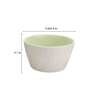 Handcrafted 900ml White & Green Ceramic (Set of 2) Serving Bowl