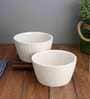 Handcrafted 900ml White Ceramic (Set of 2) Serving Bowl